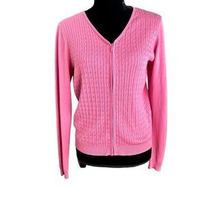 Tail Activewear Pink Front Zip Cardigan Size Small
